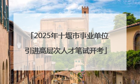 2025年十堰市事业单位引进高层次人才笔试开考