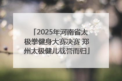 2025年河南省太极拳健身大赛决赛 郑州太极健儿载誉而归