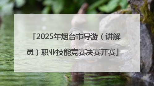 2025年烟台市导游（讲解员）职业技能竞赛决赛开赛