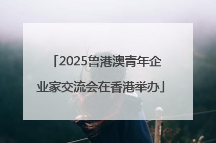 2025鲁港澳青年企业家交流会在香港举办