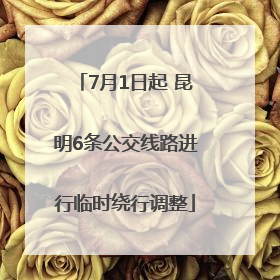 7月1日起 昆明6条公交线路进行临时绕行调整