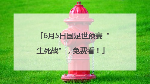 6月5日国足世预赛“生死战”，免费看！