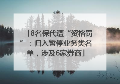 8名保代遭“资格罚”：归入暂停业务类名单，涉及6家券商